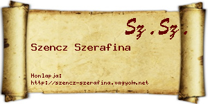 Szencz Szerafina névjegykártya